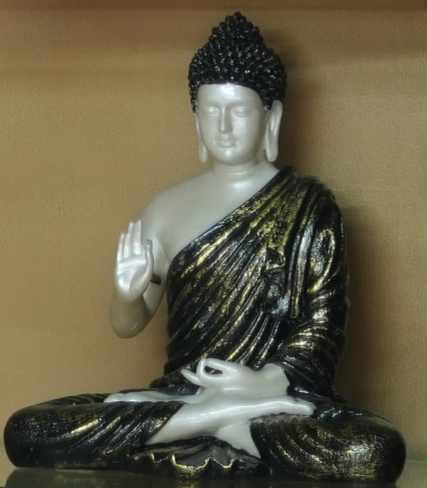 SwarnHouse Decors® Beautiful Sitting Buddha Idol for Home